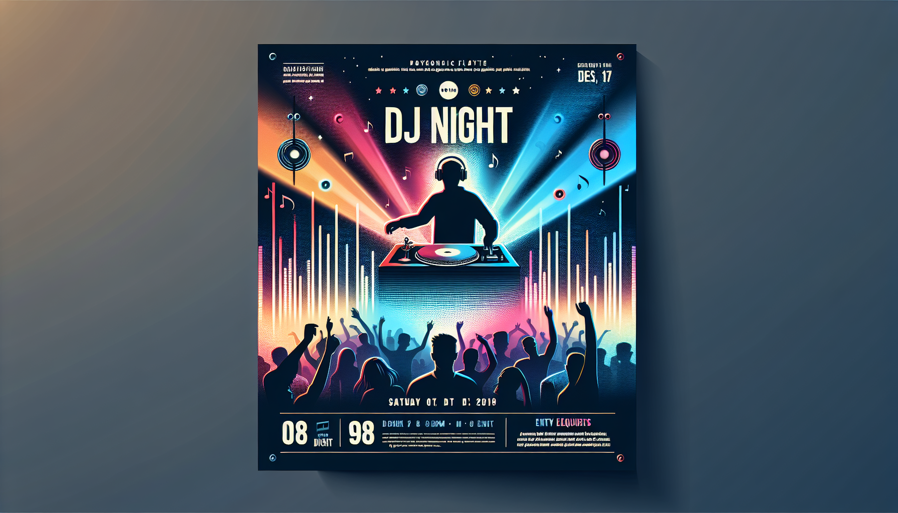 quiero un flyer para promocionar un dj de musica