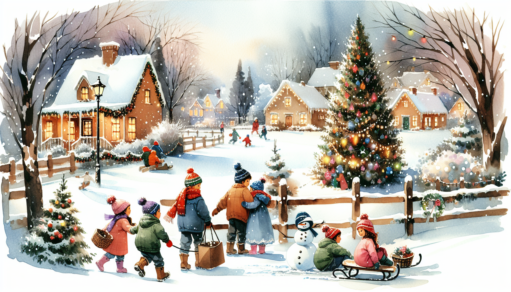 christmas outdoor scene
