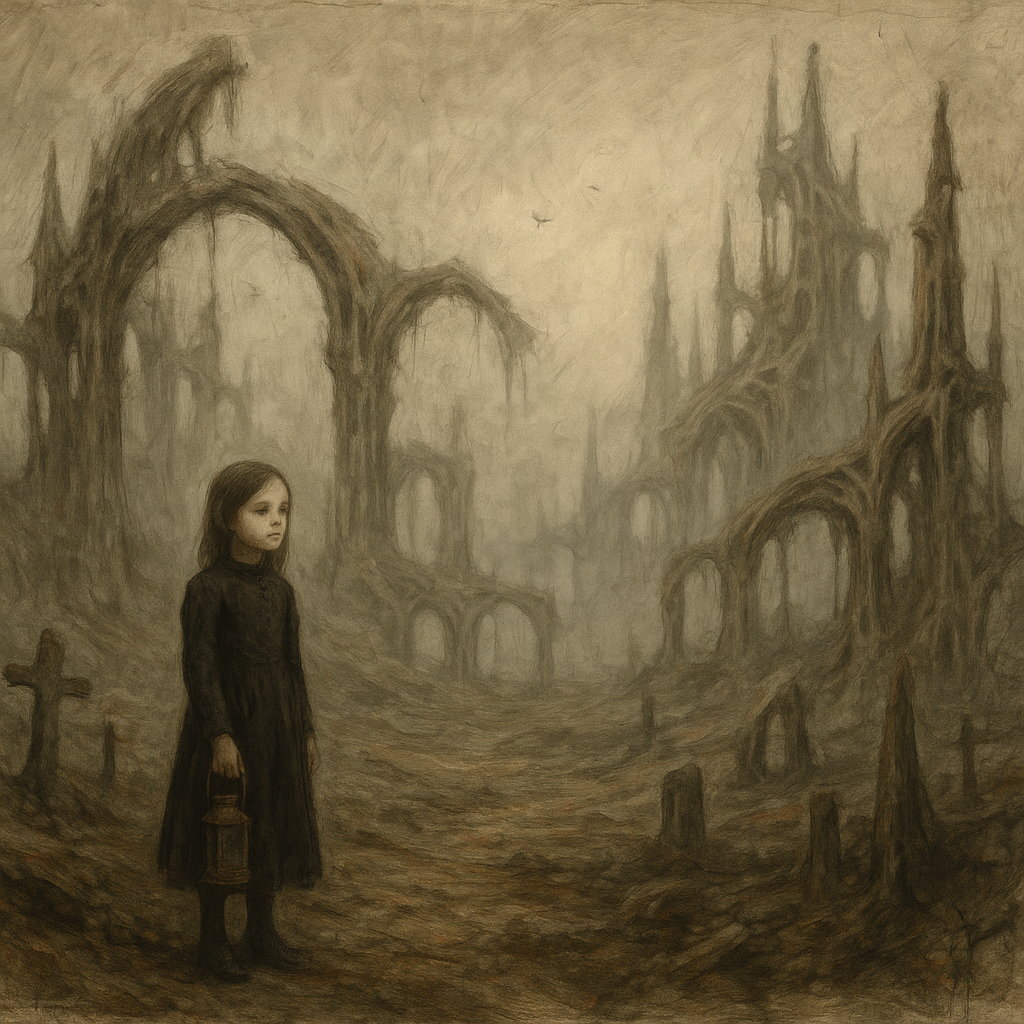 Inacabado, niña, Gothiccore, Zdzisław Beksińsk