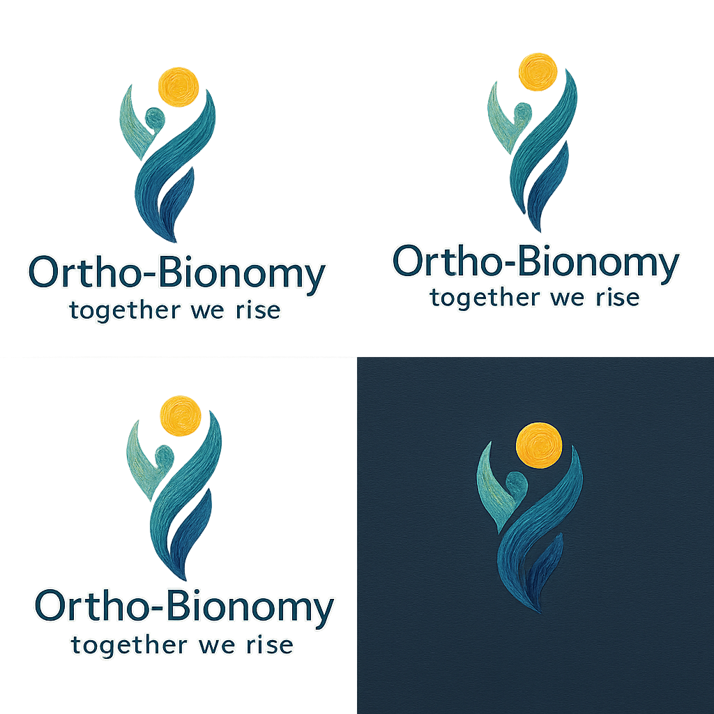 logo Ortho-Bionomy, together we rise 