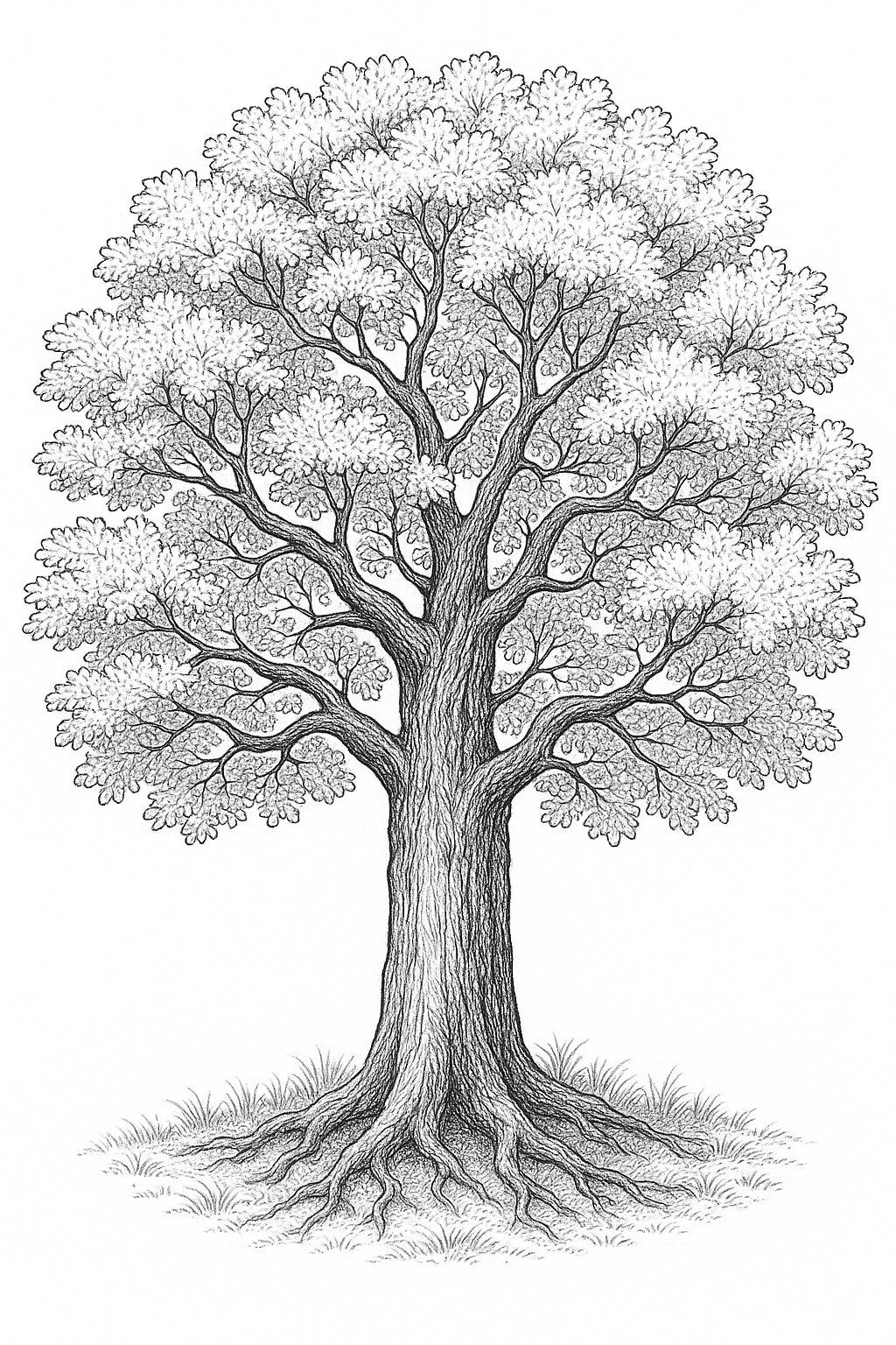 coloring page of a tree